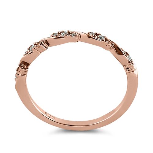 Rose gold store eternity band cz