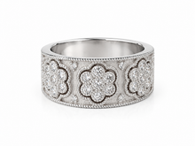 Load image into Gallery viewer, 9ct White Gold Diamond Flower Design ring
