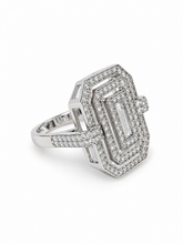 Load image into Gallery viewer, 9ct White Gold Diamond Dress Ring Art Deco style
