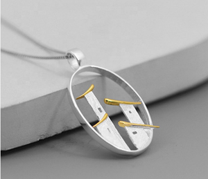 Silver Gold Plated House Pendant