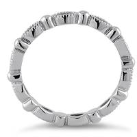 Load image into Gallery viewer, Sterling Silver Alternating Pattern Eternity Band
