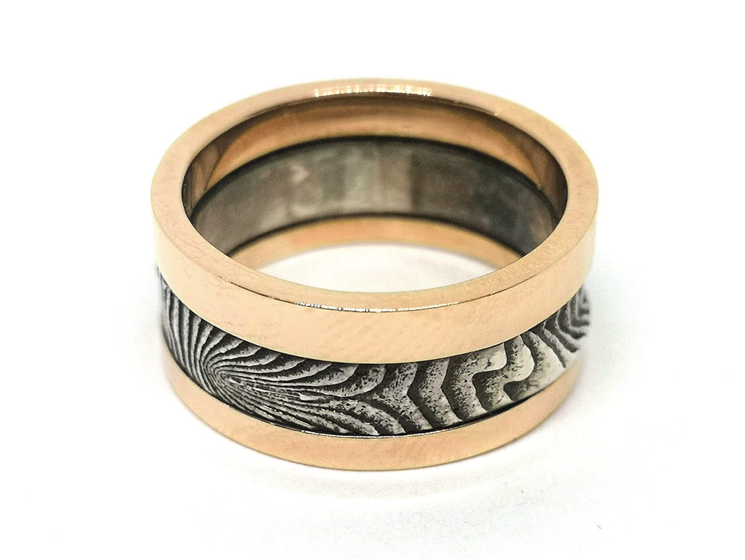 9ct Rose Gold /Silver Cuttlefish Ring