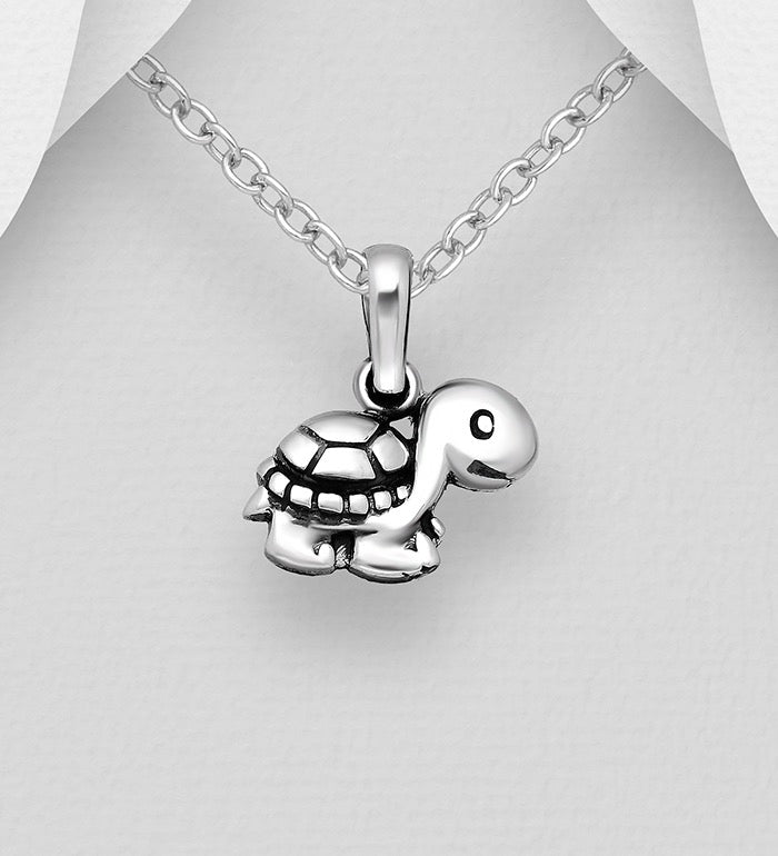 Sterling Silver Tiny Turtle Pendant