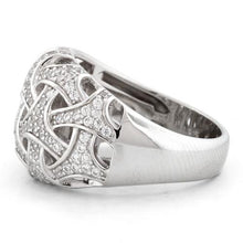 Load image into Gallery viewer, Sterling Silver Woven Pave CZ Ring
