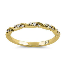 Load image into Gallery viewer, Sterling Silver Gold Plated CZ Ring
